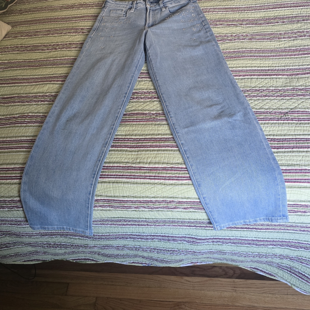 Old Navy Light Blue High-Rise Wide Leg Jeans